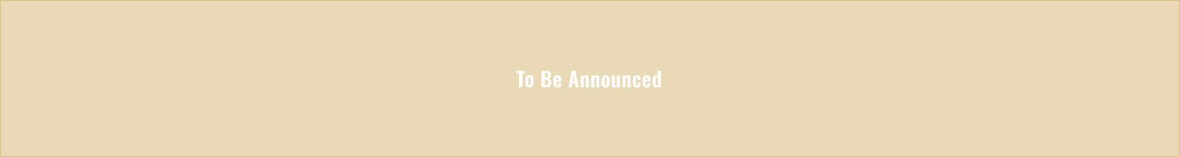 タイトルパートナー — To Be Announced